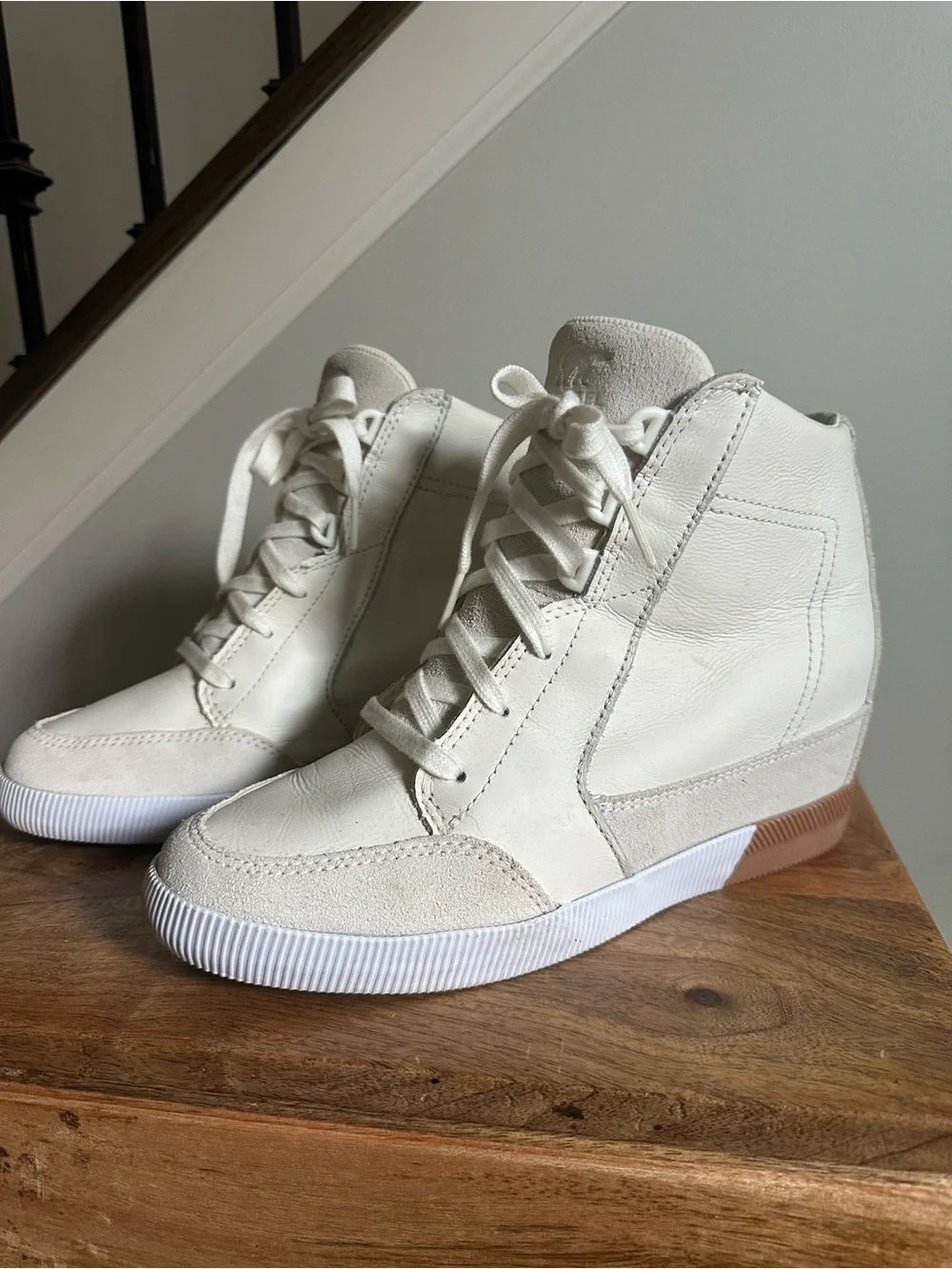 Sorel Women's Cream Wedge High-Top Sneakers